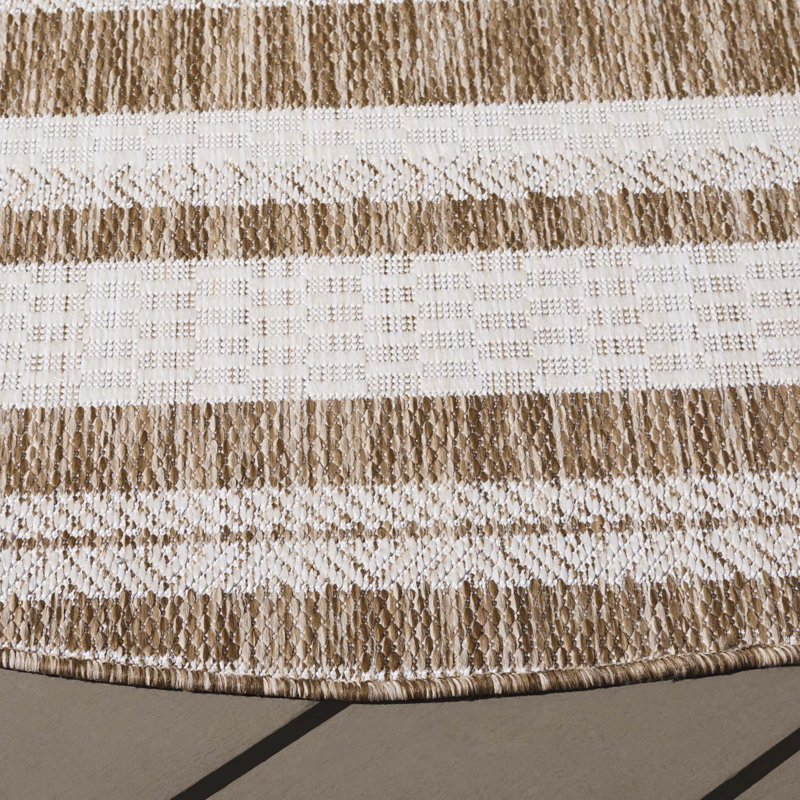 Tapis rayé Legros Performance Performance, Rond 6 pi 7 po