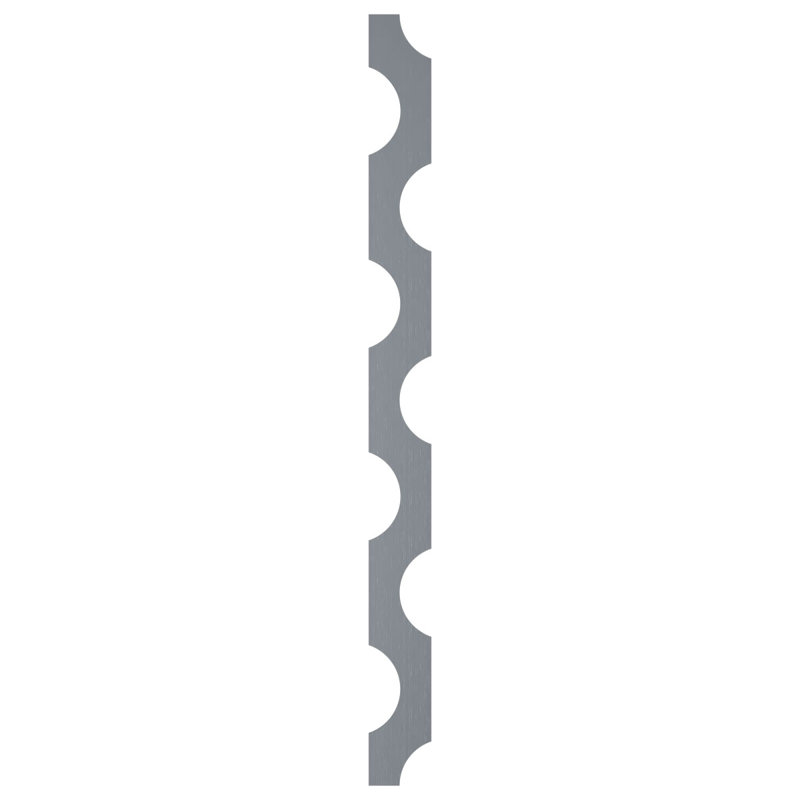 Ensemble de 12 panneaux muraux décoratifs en acrylique Bridgeport, H 47 po x l 5,625 po, Argent