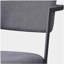 Chaise de bureau grise à dossier ouvert