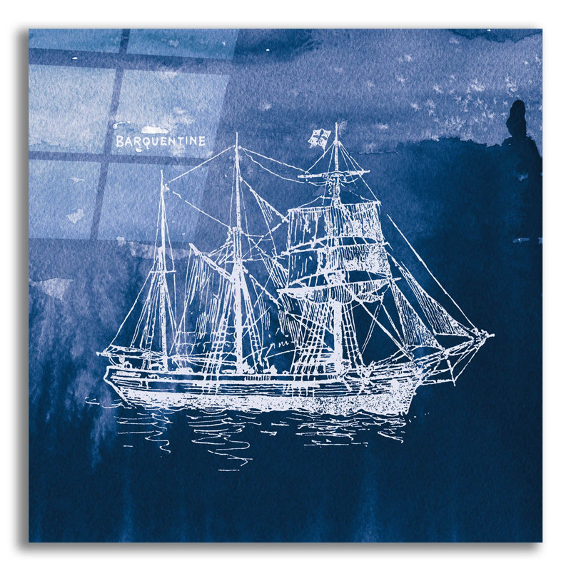 «Sailing Ships III» par Wild Apple Portfolio, art mural en verre acrylique