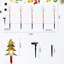 Ensemble de 5 piquets de lumières solaires de Noël