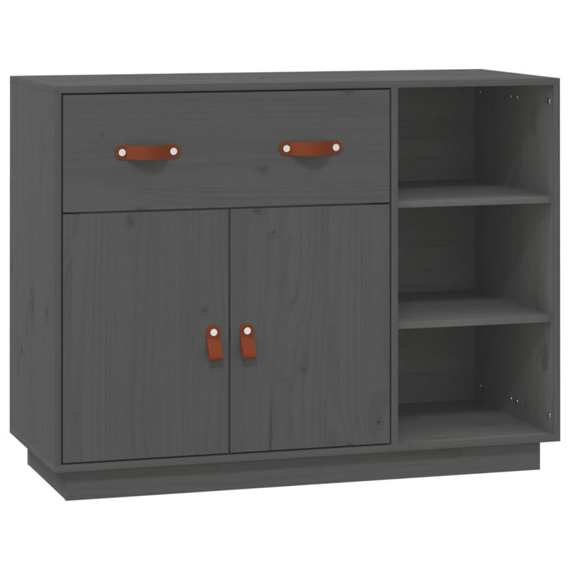 Toth 98.5cm Solid Wood Sideboard, Grey