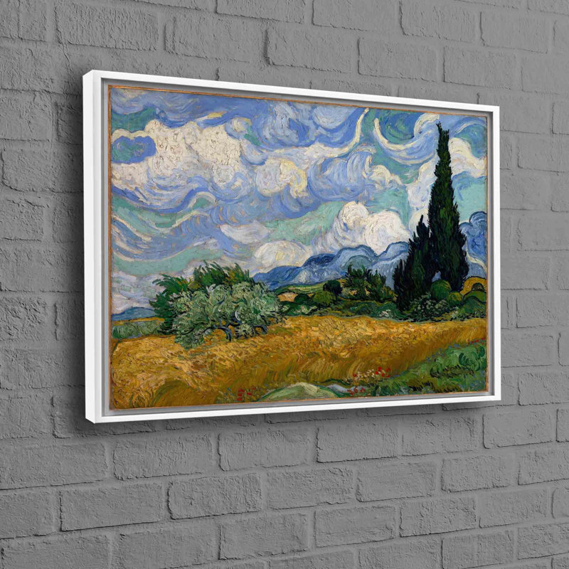 Print on Canvas, 60cm H x 90cm W, White, Framed Print without Mat