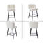 Upholstered Bar Stool with Iron Frame-662456102-662456103