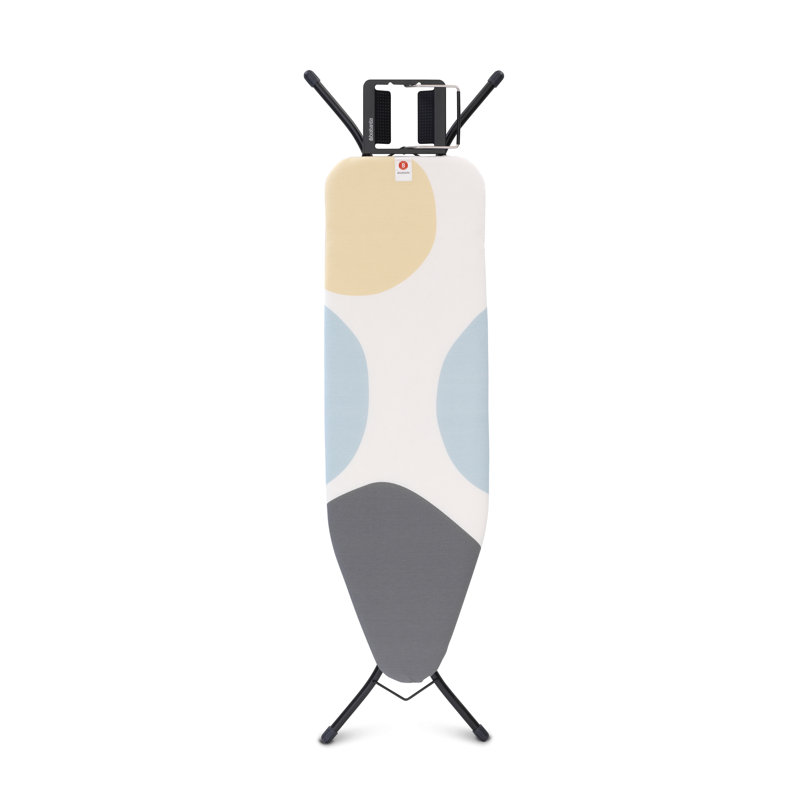 Brabantia Size B Ironing Board with Steam Iron Rest, Blue/Yellow/Grey