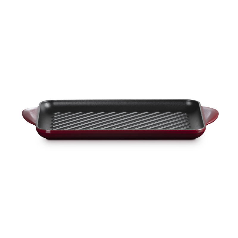 Le Creuset Cast Iron Rectangular Grill 32cm, Garnet