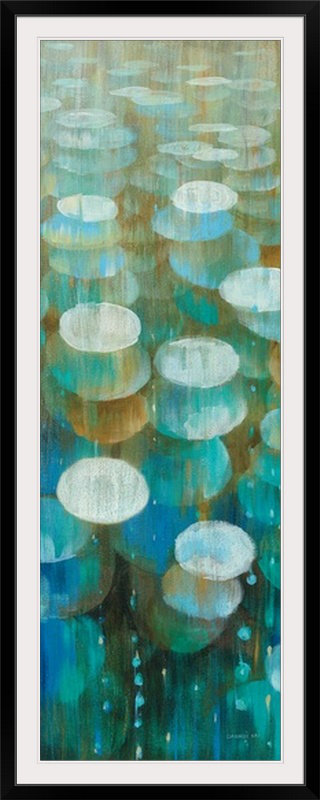 « ii » danhui nai, impression Raindrops, H 56 po x l 24 po x P 1 po, Cadre noir
