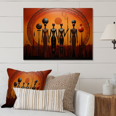«African Tribal Rhythms I» - Décoration murale en métal africain