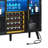 Brevan 53" Modern Bar Cabinet and Wine Bar Cabinet with Power Outlets & LED Lights-437609327