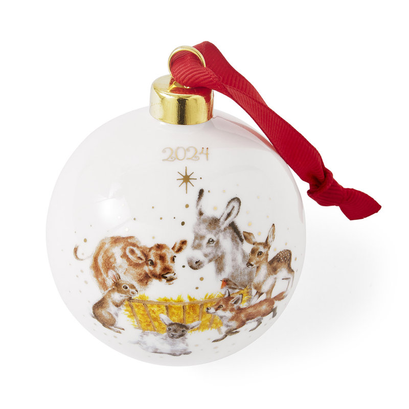 Classic Wrendale Designs, Away in a Manger Bauble