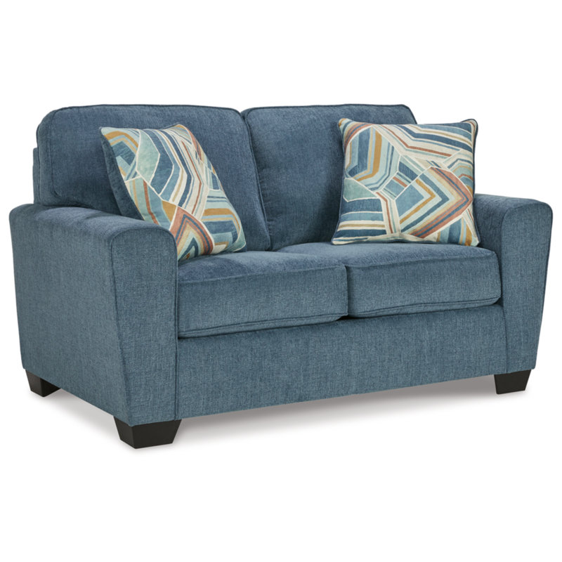 Cashton 69" Chenille Pillow Top Arm Loveseat, Off White Chenille