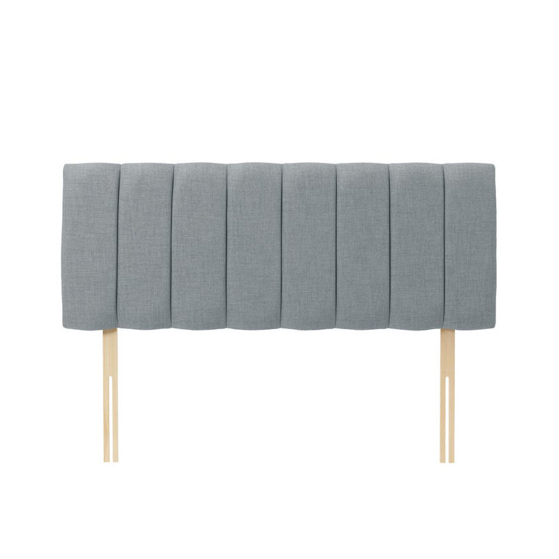 Upholstered Headboard, Small Single (2'6), Silver Velvet