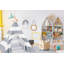 Blue Elephant 121.92cm W x 121.92cm D Indoor Canvas Triangular Play Tent-1746716160