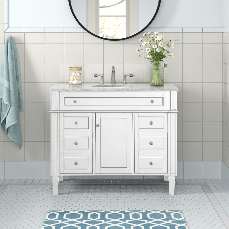 Ensemble de meuble-lavabo simple 42 po Rivers, Blanc