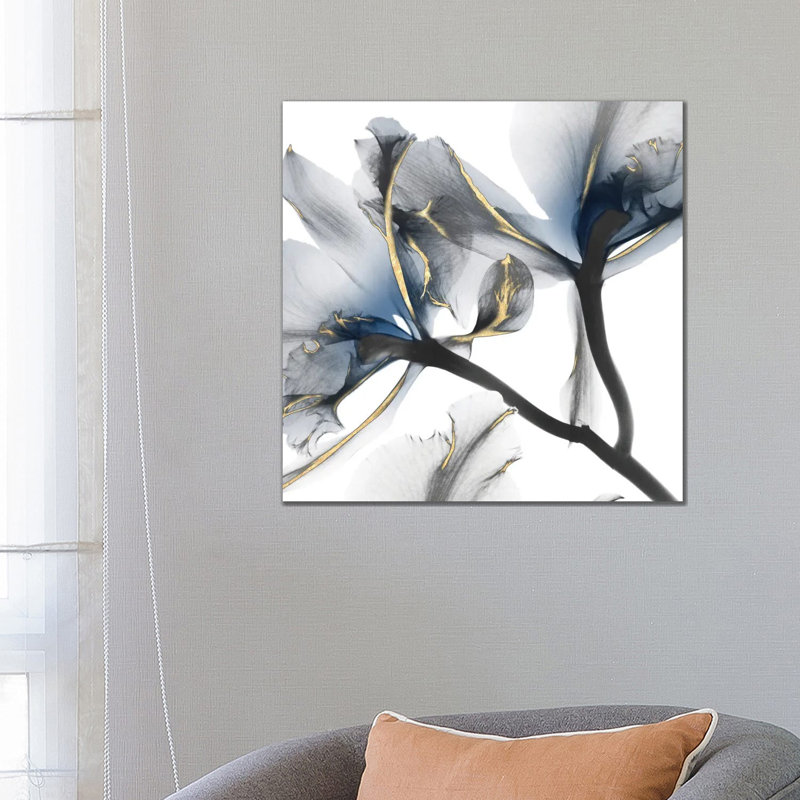 Indigo Luster Cyclamen II by Albert Koetsier - Wrapped Canvas Print, 66.04 cm H x 66.04 cm W x 1.91 cm D, No Frame