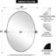 Miroir de salle de bain mural inclinable | Cadre pivotant réglable en acier inoxydable-723069256-704742552