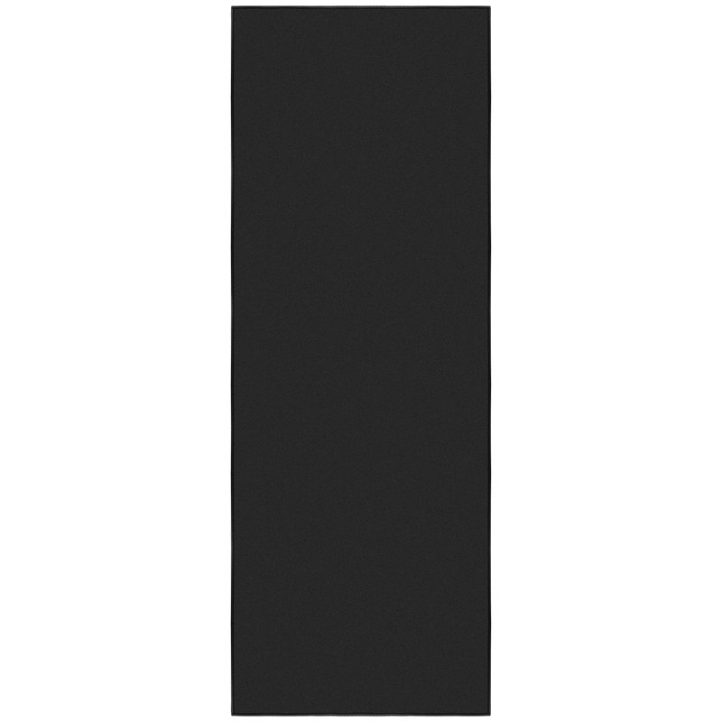 Black Synthetic Non-Slip Rectangle Area Rug
