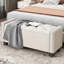 Repose-pieds rembourré en velours avec repose-pieds pour la chambre à coucher, banc de bout de lit avec rivets, repose-pieds capitonné-1371133315