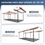 Support de rangement pour garage de 4 x 8 pi, supports de plafond de garage réglables en hauteur de 26 à 40 po, système de rangement en métal robuste, capacité de poids de 750 lb