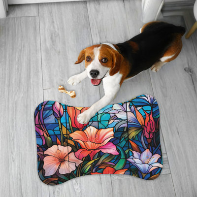 Tapis mosaïque en forme d'os 1 pièce