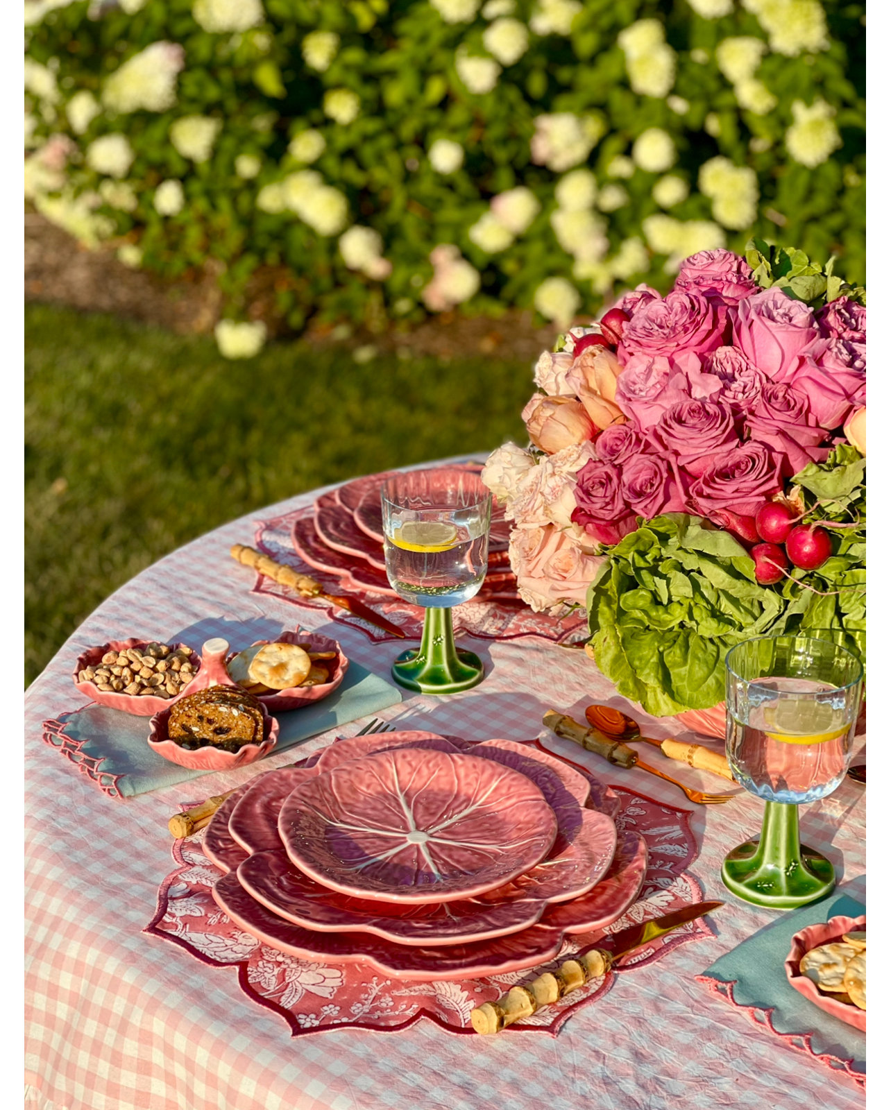 Cabbage Pink Serving Set
