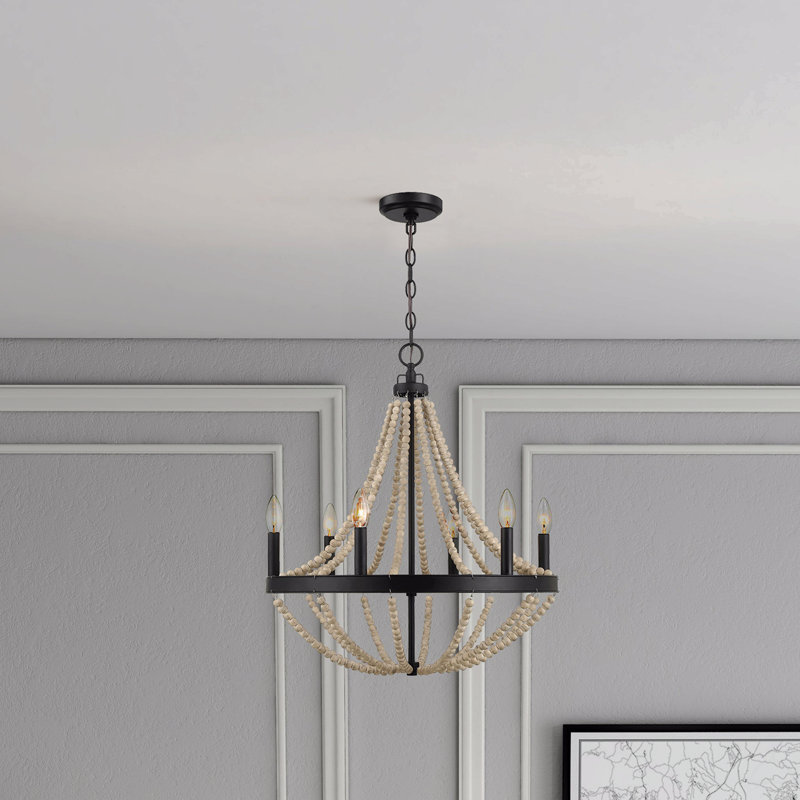Luminaire suspendu noir Chandelier Farmhouse