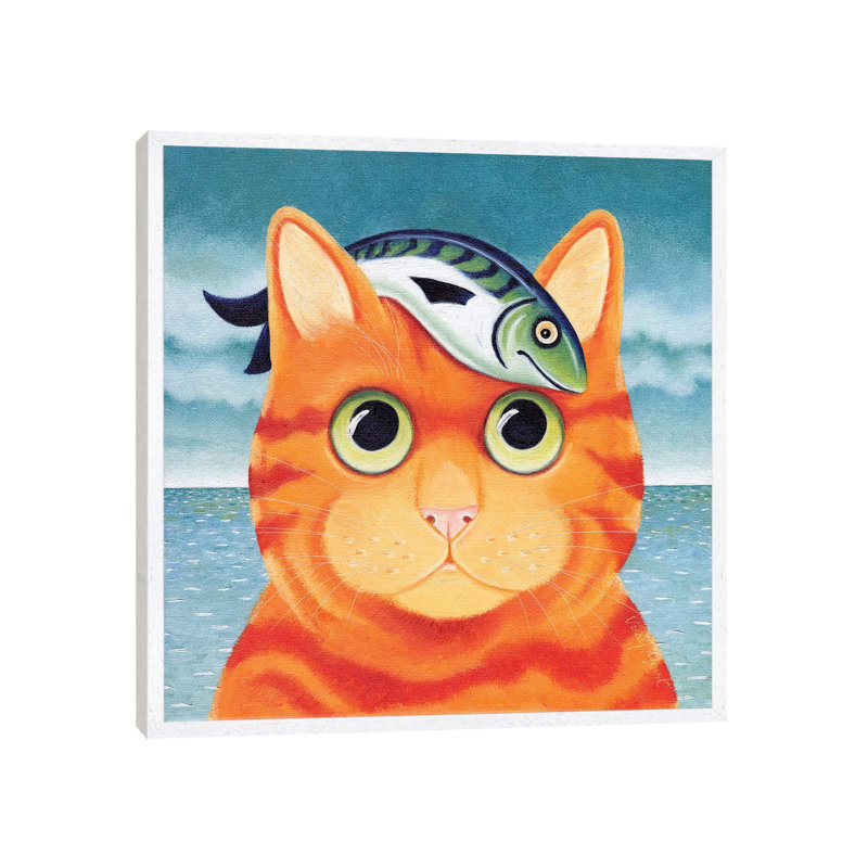 Freya by Vicky Mount - Painting on Canvas, White Framed, 45.72 cm H x 45.72 cm W