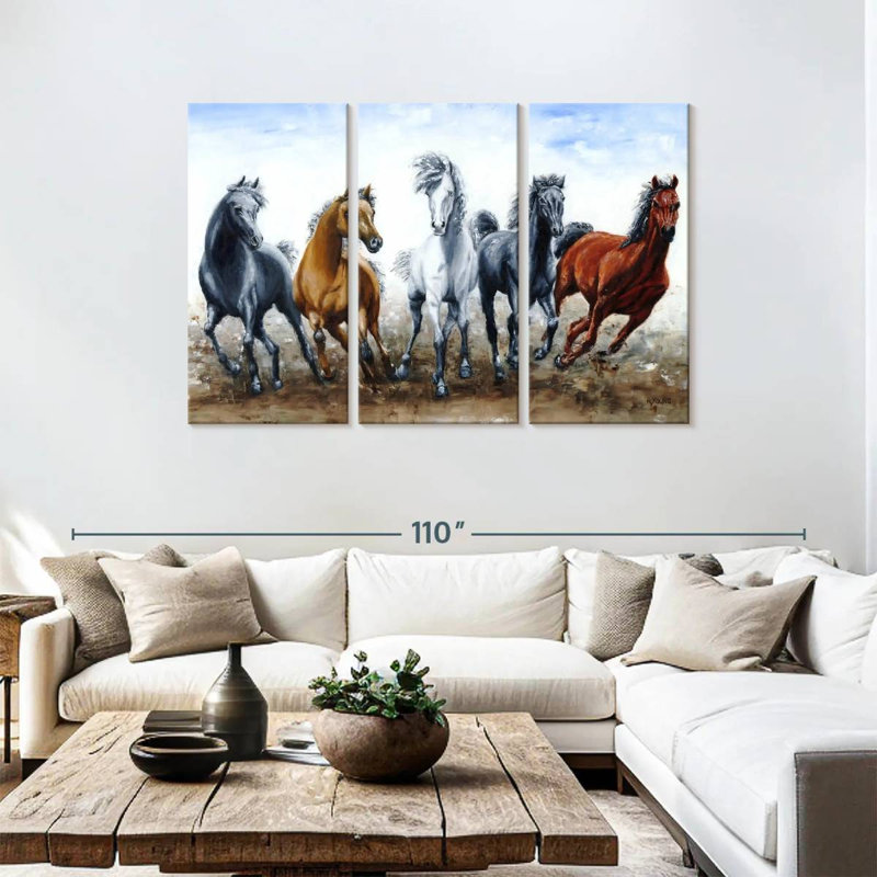 Brampt Wild Arabians, 48" H x 74" W