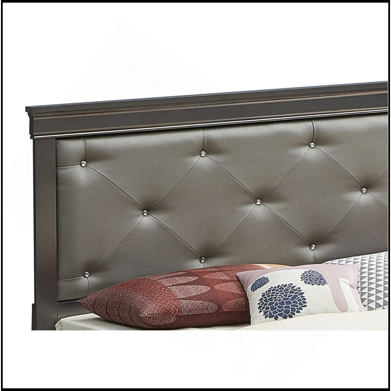 Elegant Transitional Bed, Queen, Black