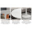Table basse 27,6 "à effet marbre avec plateau veiné blanc et base piédestal blanche-830419817