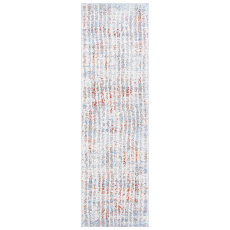 Amelia Cotton Abstract Rug, Runner 2'3" x 8'