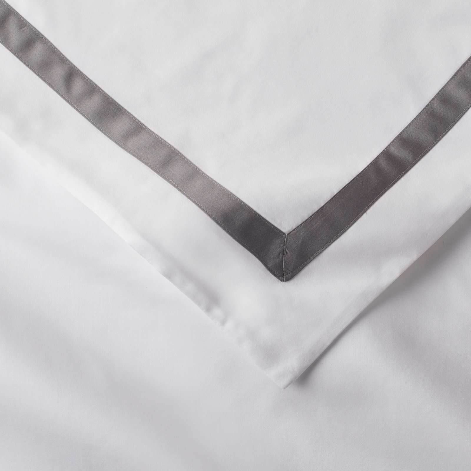 Danfield Cotton Duvet Cover Set, Charcoal Stripe, King / Cal King Duvet Cover + 2 Pillow Shams