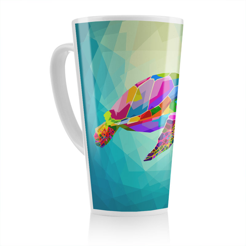 geometric water ocean Designer Latte Mug