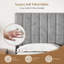 Lit plateforme King Size en velours avec tête de lit réglable et sommier à lattes métalliques, gris-126355579-126355575
