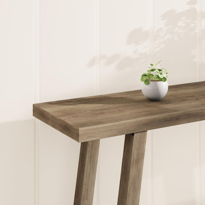 70.9" Farmhouse Console Table, 2-Tier Extra Long Entryway Sofa Table for Hallway, Living Room & Foyer, Rustic Pear