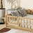 Twinkle Modern Floor Bed Set With Door, Rubber Wood And Safety Guardrails-115630467-115630471