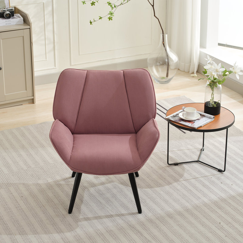 Upholstered Accent Chair, Pink