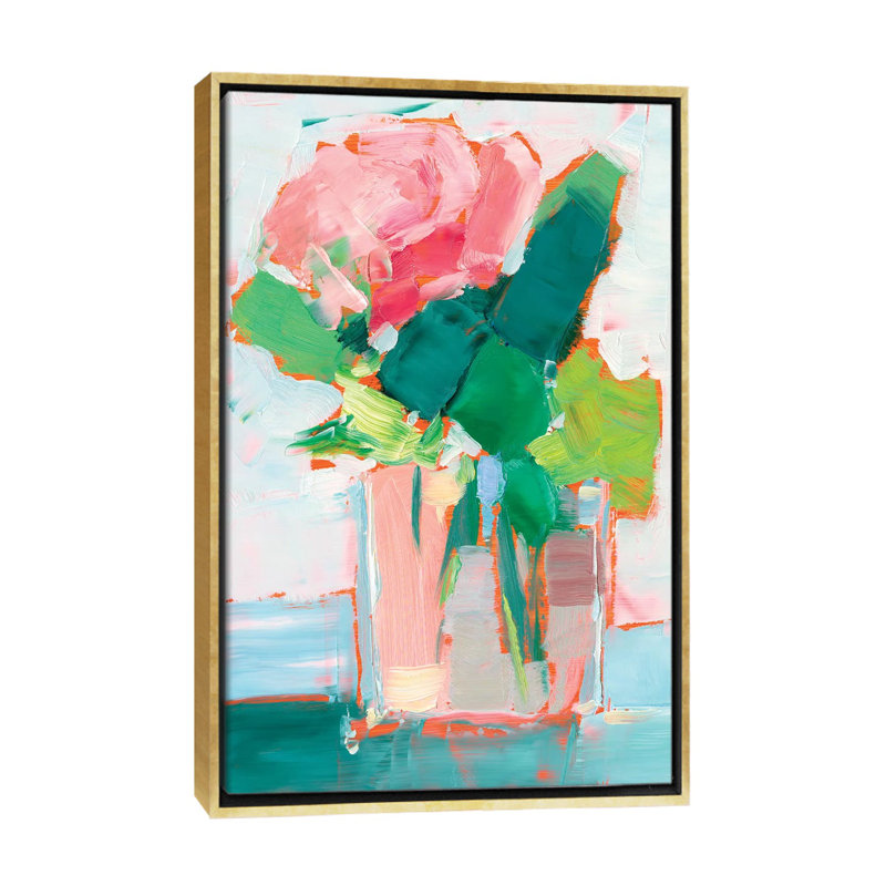 «Cut Flowers II» par Ethan Harper - reproduction d'art, Pas de tapis, H 40 po x l 26 po x P 1,5 po, Toile encadrée d'or