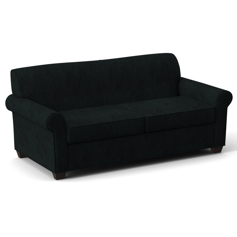 Finn 75" Rolled Arm Sofa Bed, Cafelle, Innerspring, Cardigan Coal
