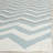 Naomi Hand Woven Flat Weave Wool/Viscose/Cotton Chevron Rug in Blue-16769868