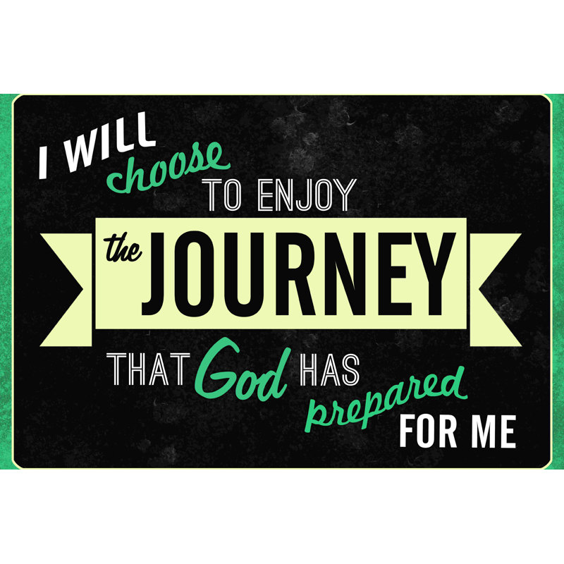 Enjoy the Journey - Art textuel sur toile tendue, H 8 po x l 12 po