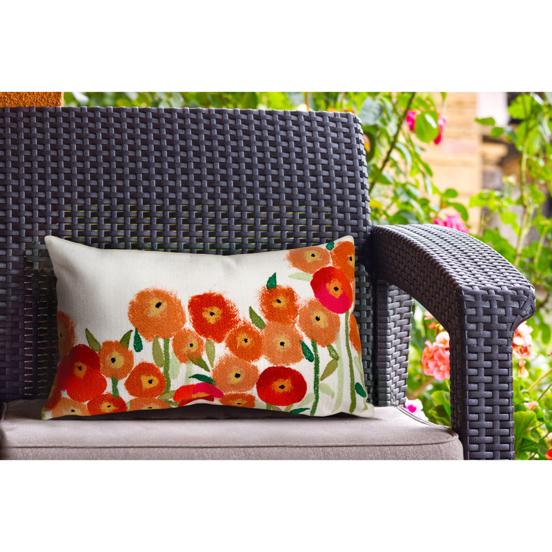  Poppies Outdoor Rectangular Pillow Cover & Insert