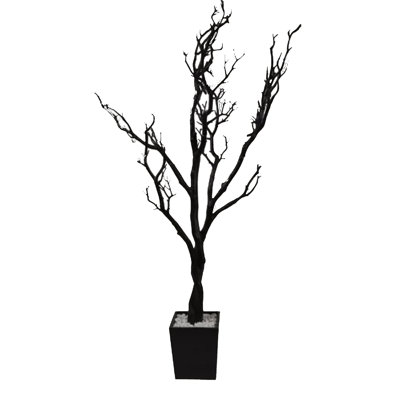 48'' Halloween Tree in Wood Planter
