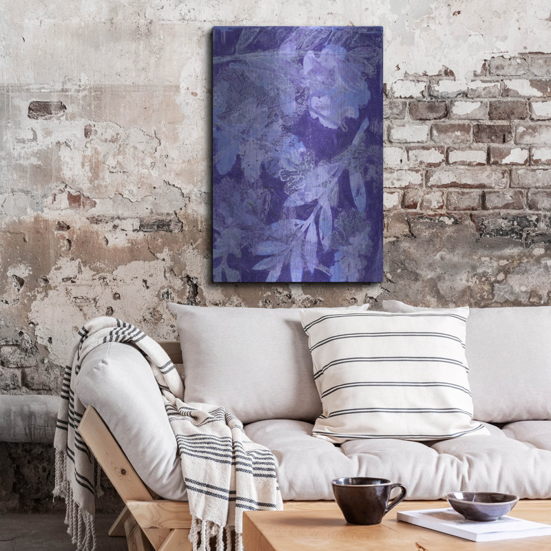 Ivy Bronx «Very Peri Botanical Print 4» par St. Hilaire Elizabeth, art mural en métal, H 36 po x l 24 po