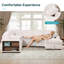 Canapé-lit modulaire inclinable en velours côtelé convertible en U 116,5 po Clithoe avec méridienne et accoudoirs-6970768