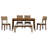 6 - Piece Dining Set, Includes Dining Table, 4 Upholstered Chairs & Bench