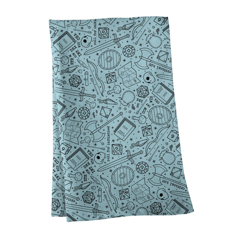 Mcguigan Tea Towel Kitchen Towel, Poly Twill, Blue/Black