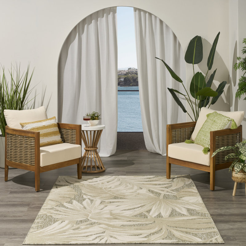 Tapis moderne ivoire Clemencio, Rectangle 5 pi 3 po x 7 pi 5 po