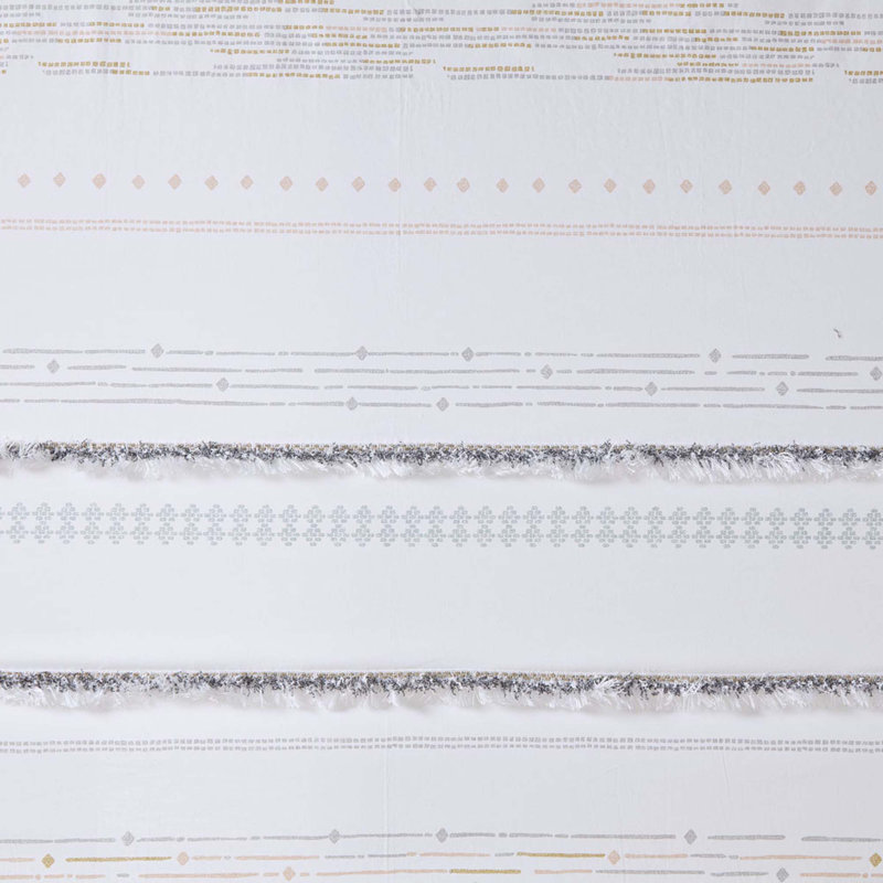 Cotton Printed Shower Curtain With Trims