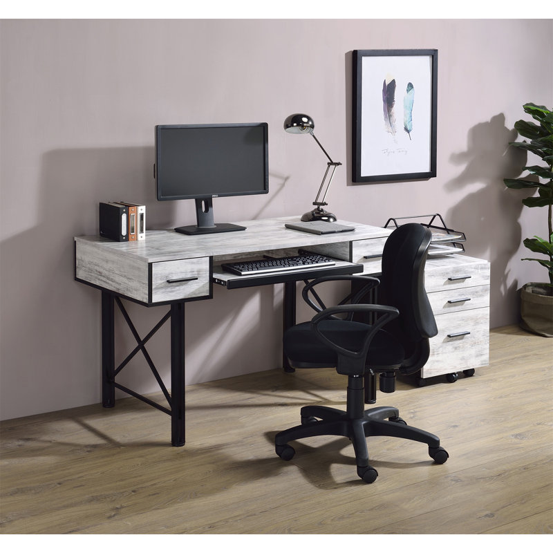 Bureau d'ordinateur à finition antique (sans les chaises de bureau)